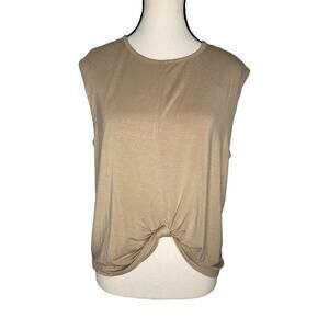 Chaser Tan Knotted Tank Top